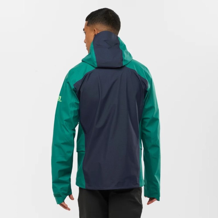 Chaquetas Shell Salomon Outpeak GTX 3L Impermeables Hombre Verdes | MX UVRX083